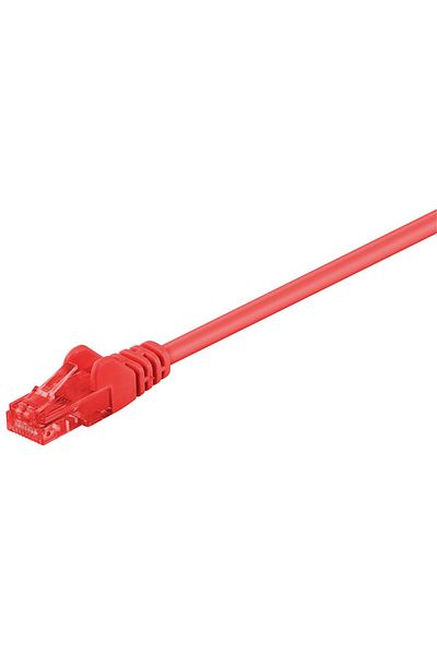 MicroConnect U/UTP CAT6 0,25M Czerwony PVC