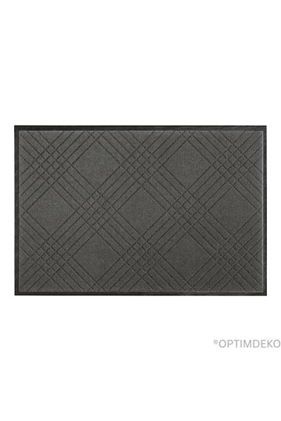 OPTIM DEKO Entrance Mat, Absorbent, Non-Slip, Modern Design, Gray