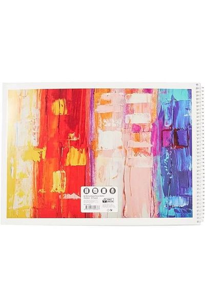Mu Art Ahşap Faber-Castell Painting Notebook, 25X35 Cm, 30 Sheets, Hard Cardboard Cover, Spiral Binding, 120g Quality