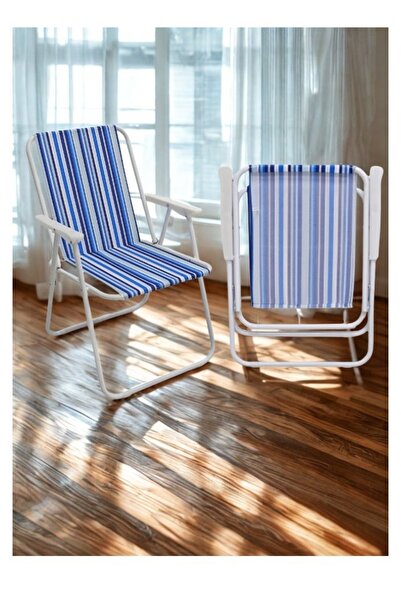 smart home كرسي تخييم قابل للطي من قماش أكسفورد وبقوائم معدنية – 45×45×80 سم