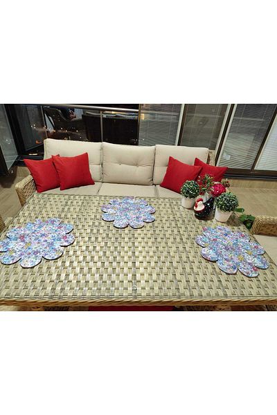 Germenicia Genuine Leather American Service / Runner – Floral Patterned 2 Pieces