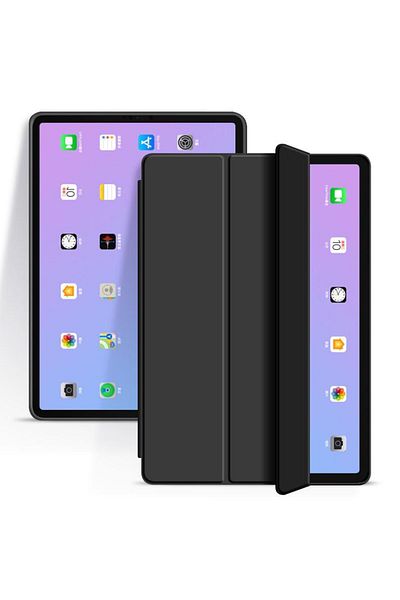 eSTUFF Etui DENVER Folio iPad Pro 11 2024, czarne, skóra PU z miękkim tyłem TPU, ES68203200-BULK