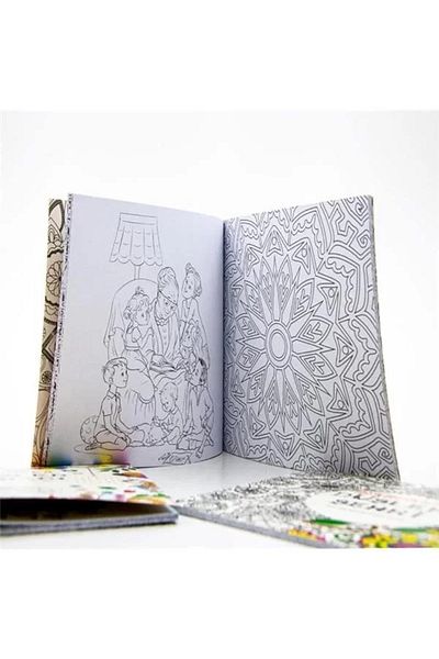 Mu Art Ahşap Fun and Peaceful Mandala Coloring Book Dreams Series Multiple Choice Special Paint Book