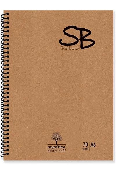 Mu Art Ahşap Sb A6 Extra Light Spiral School Notebook Kraft Cover 140 Sf. Striped 70 Yp.