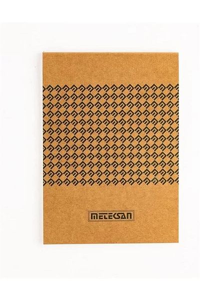 Mu Art Ahşap 17X24 cm Kraft Memo Pad 50 Sheets, Checkered, Pack of 3