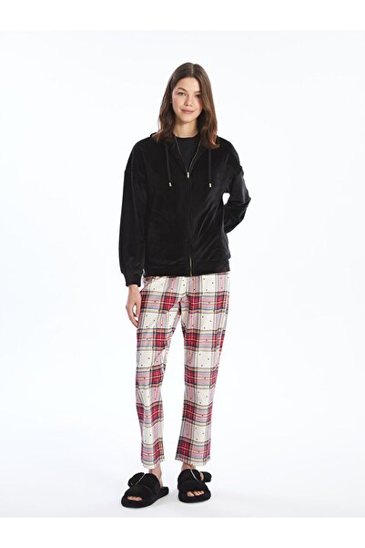 LC Waikiki Kirmizi Beli Lastikli Desenli Kadın Pijama Altı