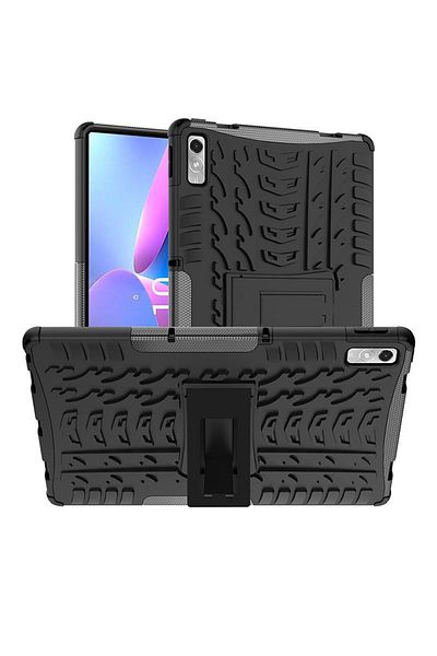 eSTUFF PORTLAND Hybrydowe Etui z Podstawką Lenovo Tab P11 2 Gen - Czarne, ES68295000-BULK