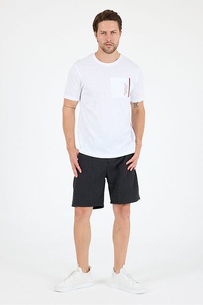 Rodi Men's Crew Neck Front Pocket Printed T-Shirt – 100% Cotton – Comfortable and Stylish Short Sleeve Men's T-Shirt 0025