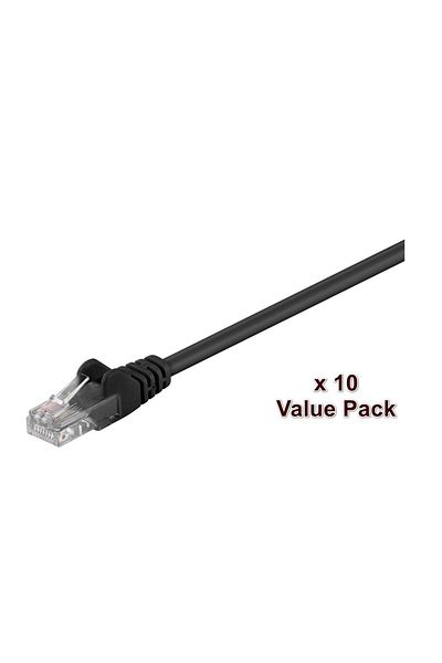 MicroConnect U/UTP CAT5e 2m Czarny 10 szt