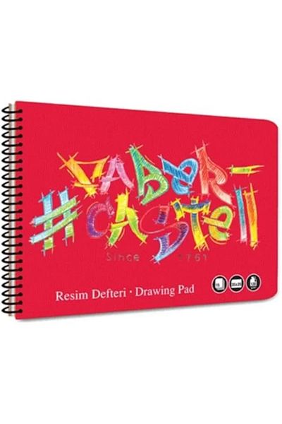 Mu Art Ahşap Faber-Castell Painting Notebook, 25X35 Cm, 15 Sheets, Cardboard Cover, Spiral Binding, 120g Paper, Easy