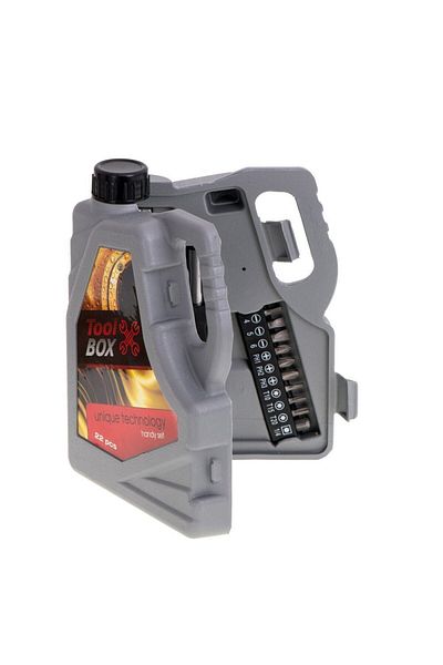 Gadget Master Tool Set in Shape of an Oil Canister