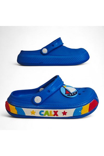 Calx 7020 Navy Blue Crks Sail Figured Pool Beach Children's Slippers
