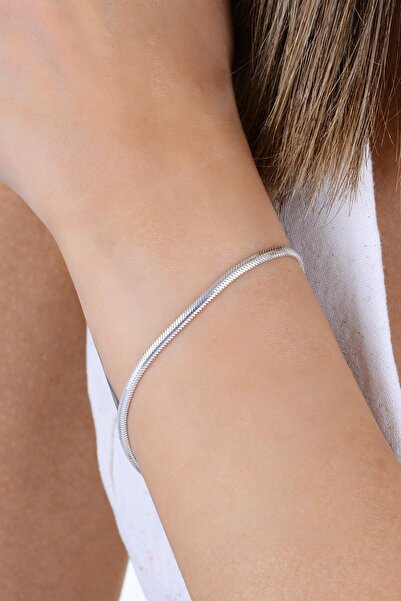 Söğütlü Silver Gümüş balık sırtı italyan model zincir bileklik SGTL12944RODAJ