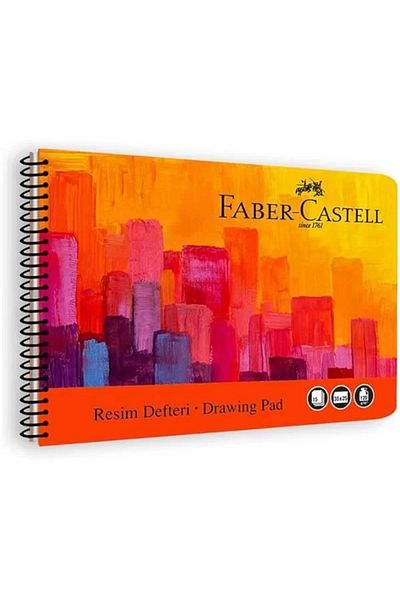 Mu Art Ahşap Faber-Castell Painting Notebook, 25X35 Cm, 30 Sheets, Hard Cardboard Cover, Spiral Binding, 120g Quality