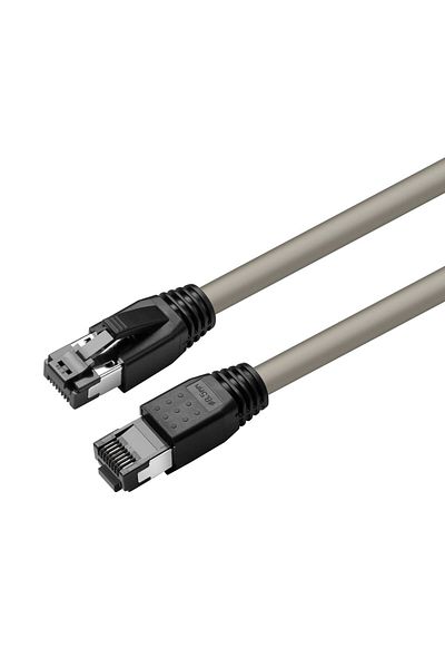 MicroConnect Cablu CAT8.1 S/FTP 0.25m gri ecranat LSZH, AWG 24