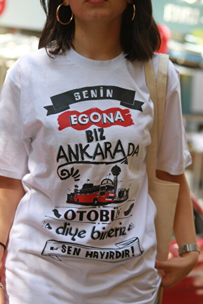 Ankara Tişörtleri %100 Pamuklu Kısa Kollu Oversize T-shirt - Senin egona biz ...