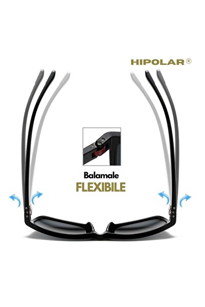 Hipolar Polarized Sunglasses, HIPOLAR®, Class 3, Black HD23 Mirror Lens UV400 with Shockproof Case