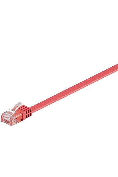 MicroConnect Cablu plat U/UTP CAT6 1M roșu, V-UTP601R-FLAT