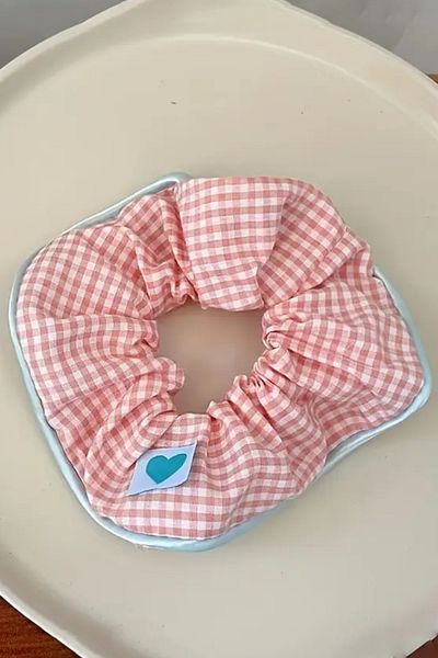 İLKYAZ Plaid Patterned Cotton Children's Rubber Buckle Pink for Kids