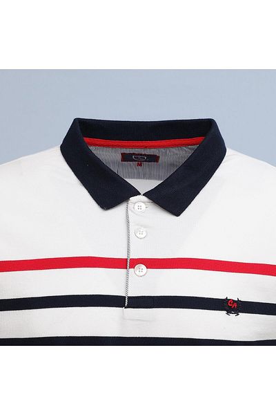 Dio Rise Men's Polo Neck Short Sleeve T-Shirt - (M-3Xl) - Czt-150 - White