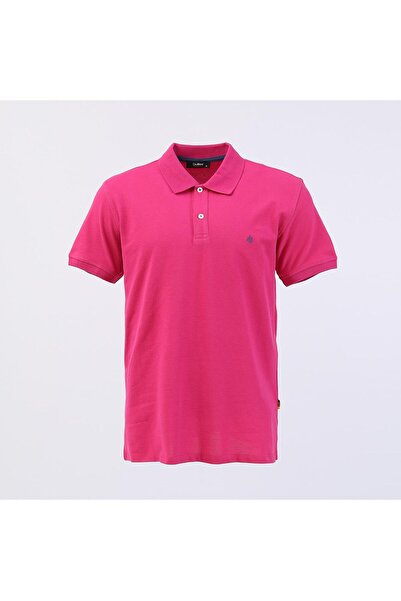 Dio Rise Ανδρικό μπλουζάκι με κοντό μανίκι με γιακά πόλο - (M-2XL) - PL-305 - Σκούρο φούξια