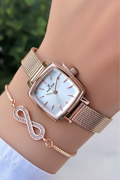 Daniel Klein Orijinal Küçük Kasa Çelik Hasır Kordon Kadın Kol Saati Garantili Su Geçirmezlik Bileklik Hediyeli