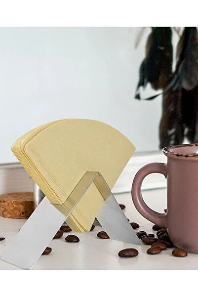 VODİNOX Filtre Kahve Stand - Filtre Kahve Kağıt Tutucu Tekli İnox Endüstriyel...