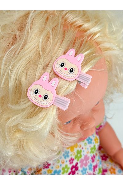 PURPLE'S BİR TUTAM MUTLULUK Labubu Figured Clip Double Baby Kids Clamp Buckle