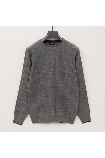 Dio Rise Men's Unsharded Long Sleeve Slim Crew Neck Sweater - 189031 - Gray Melange