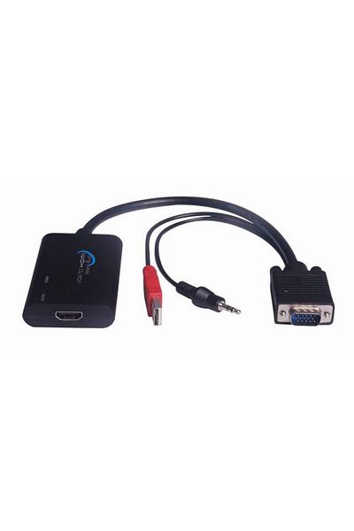 MicroConnect VGA - HDMI konwerter with USB Power