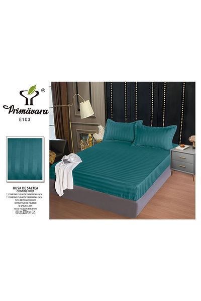 FIONNA.RO Satin Damask Duvet Cover 160x200cm - Green