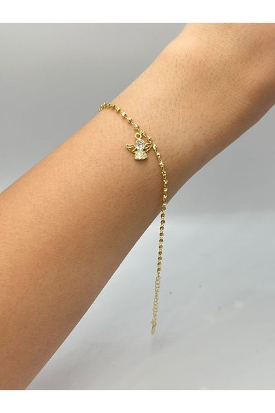 MyladyAccessoriess Topcuk and Angel Detail Steel Bracelet