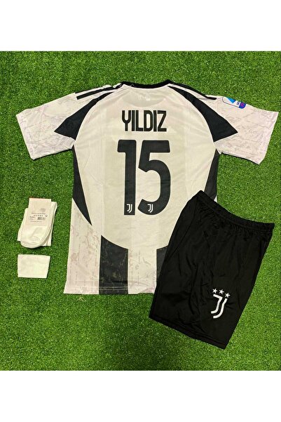 BYSPORTAKUS Juventuss 2024/25 Yeni Sezon Kenan Yıldız İç Saha Çocuk Forması 4...