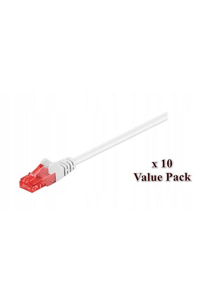 MicroConnect U/UTP CAT6 3M alb 10 buc