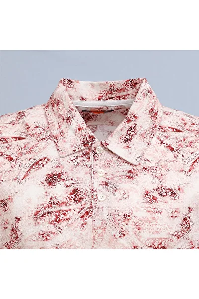 Dio Rise Men's Polo Neck Short Sleeve T-Shirt - (M-2Xl) - Pld-457 - Claret Red