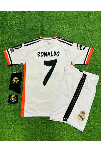 MONTENERO R.Madridd 2014 Lisbon Champions League Final Cristiano Ronaldo Jersey Set of 4 (with Coat of Arms)