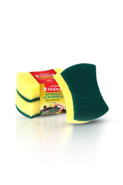 Bisbell Kitchen Sponge Scrubber 2Pcs,Cleaning Sponge 10X8X3Cm-1X200,BB3873