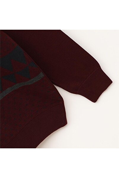 Dio Rise Men's Long Sleeve Slim Sweatshirt - 189020 - Dark Claret Red