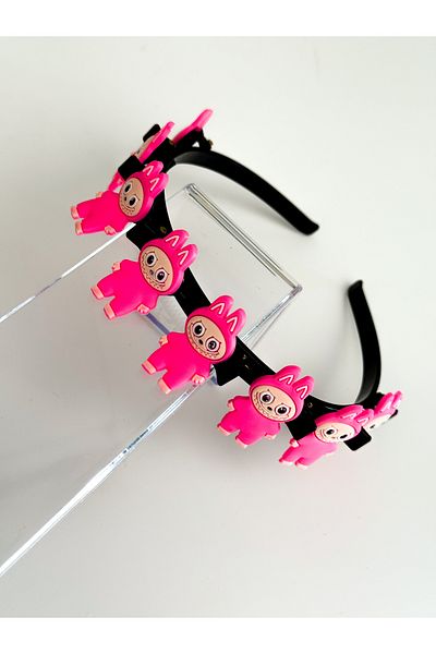 PURPLE'S BİR TUTAM MUTLULUK Children's Crown with Row of Labubu Figures and Eight Latches