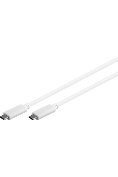 MicroConnect USB-C Gen2 kabel Biały. 1m