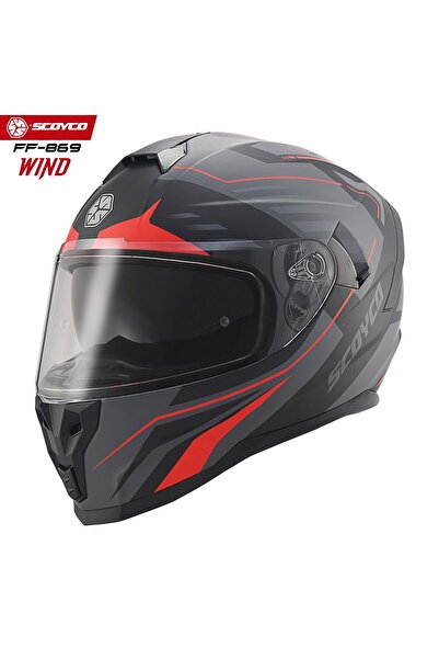 Scoyco FF-869 FULL FACE ( Kapalı ) Güneş Vizörlü ( Gözlüklü ) Motorsiklet Kas...