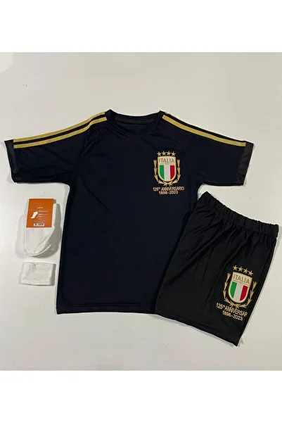 MONTENERO Italy 125Th Anniversary Ciro Immobile Kids Jersey Set of 4 (Black)