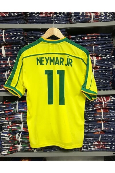 MONTENERO Brazil National Team 98 World Cup Neymar Jr Nostalgia Jersey
