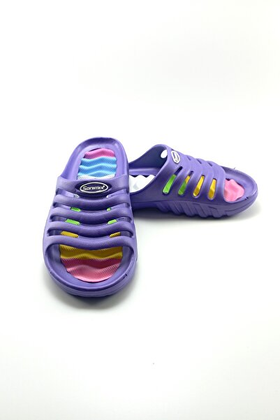 Sonimix Kadın Masaj Tabanlı Terlik Banyo-balkon-plaj Terliği Lila