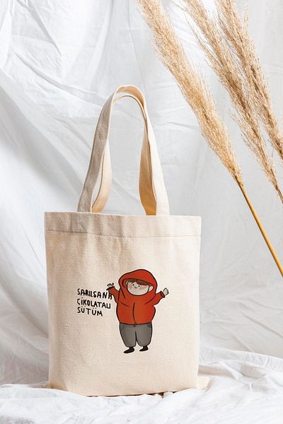 ÇELİKLER HEDİYE Sarlsana Chocolate Milk Printed Cloth Bag