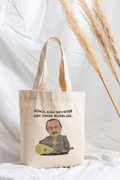 ÇELİKLER HEDİYE Gönül Kimi Severse Love Onda Is Beautiful Printed Cloth Bag