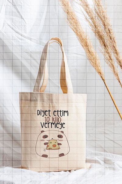 ÇELİKLER HEDİYE I Was on a Diet 10 Lose Weight Printed Cloth Bag
