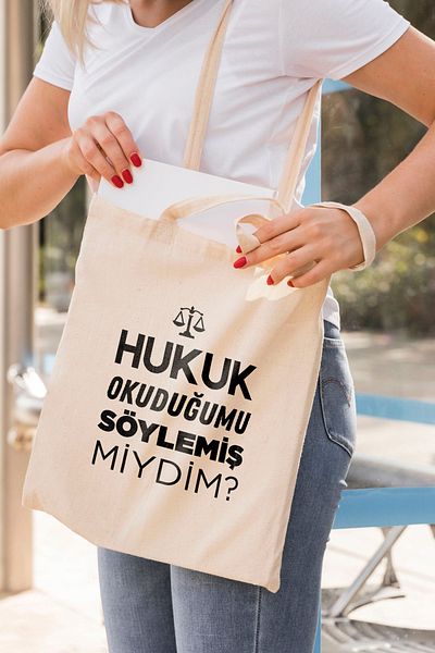 ÇELİKLER HEDİYE Law Did I Read It Didn'T I Print Tote Bag