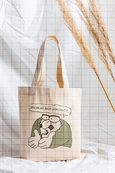 ÇELİKLER HEDİYE Ask Him Too Baga Printed Cloth Bag