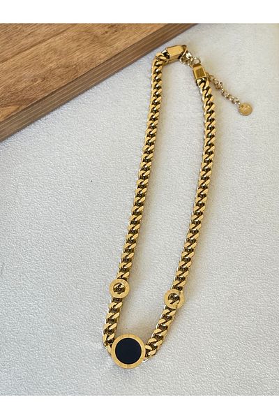 Rupen Kraft 316 l surgical steel interwoven gourmet chain design stainless tarnish steel necklace